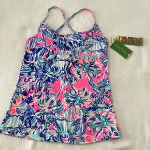 Lilly Pulitzer Sz S NWT Luxletic Bandy Bra Tank - Cabana Cocktail Print